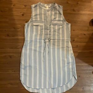 Sleeveless Urban Heritage Drawstring Waist Dress